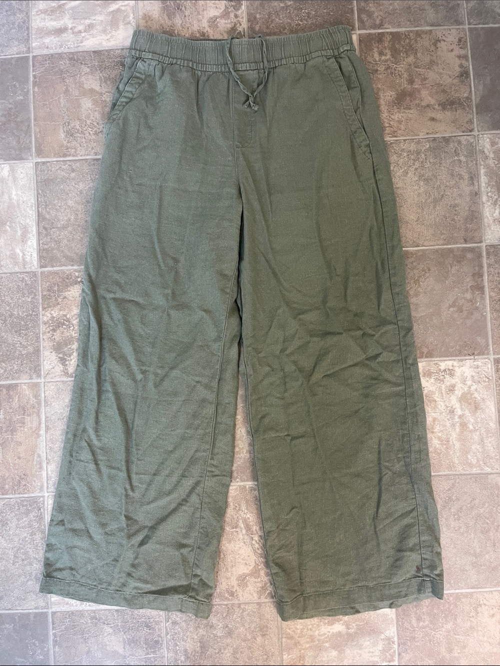 Women’s Olive Green Casual Drawstring Pants